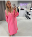 GUUS Fashion Jurk cotton gauze lm pink flash