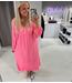 GUUS Fashion Jurk cotton gauze lm pink flash