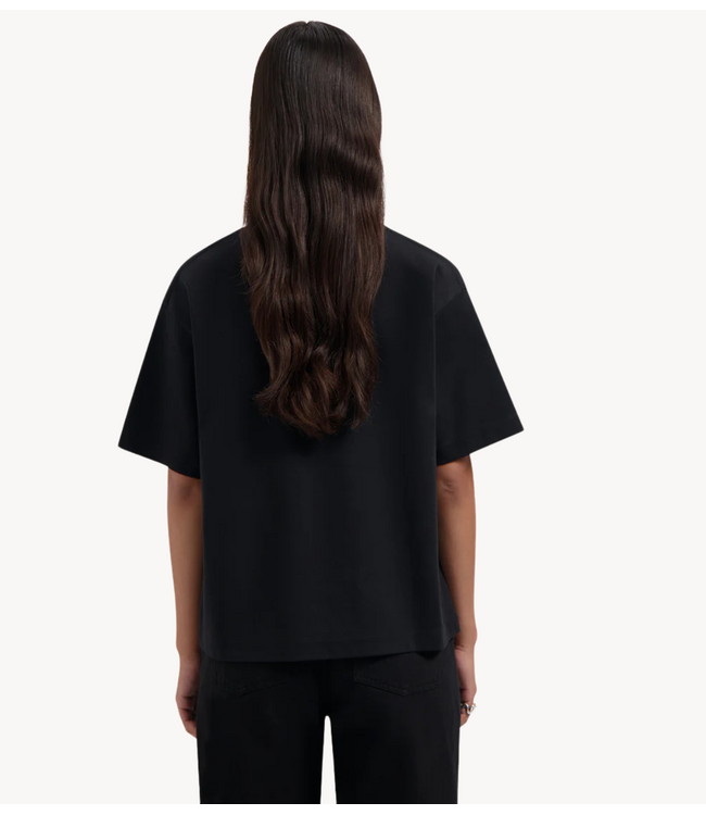 OLAF T-shirt WMN RETRO LOGO BOXY TEE BLACK