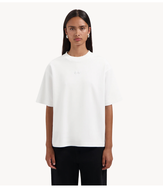 OLAF T-shirt WMN RETRO LOGO BOXY TEE OPTICAL WHITE