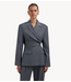 OLAF Blazer WOOL ASYMETRIC BLAZER SHARKSKIN