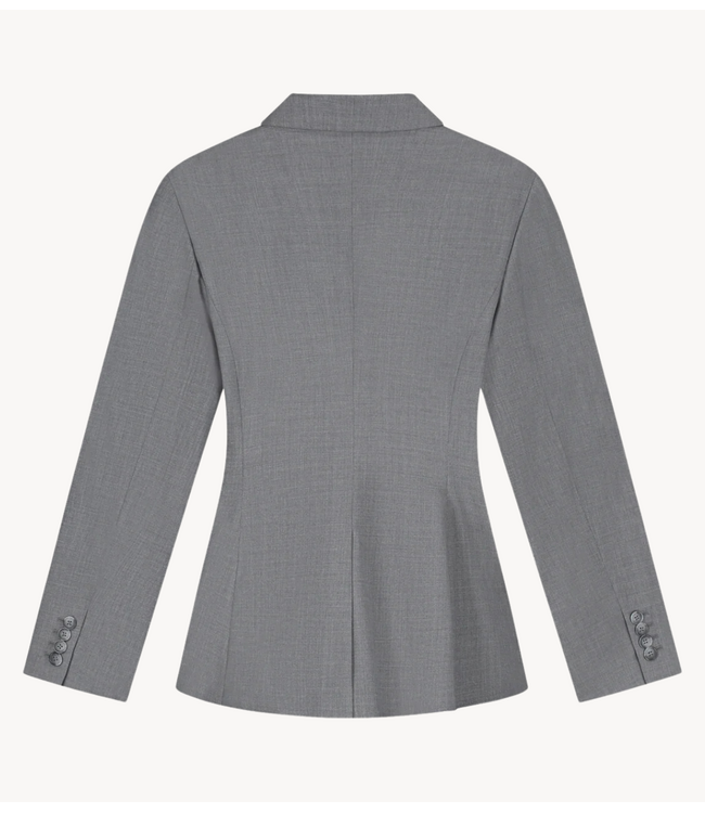 OLAF Blazer WOOL ASYMETRIC BLAZER SHARKSKIN