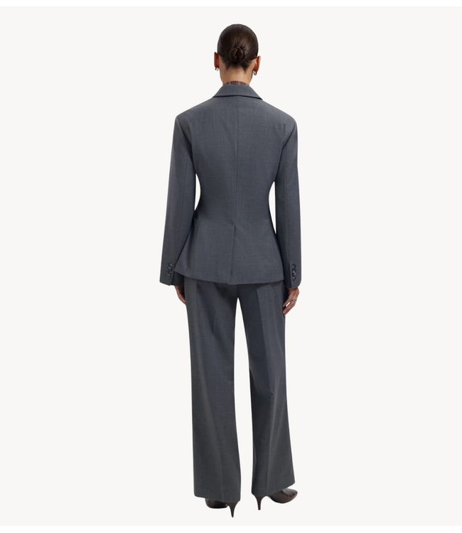 OLAF Blazer WOOL ASYMETRIC BLAZER SHARKSKIN