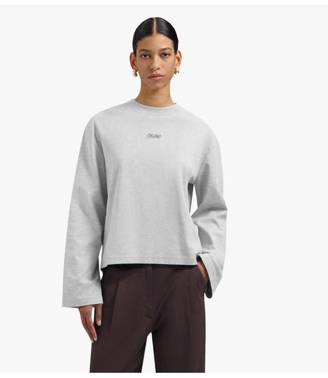 OLAF Shirt RETRO LOGO LS TEE HTR GREY
