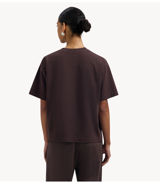OLAF T-shirt RETRO LOGO BOXY TEE CHOCOLATE PLUM
