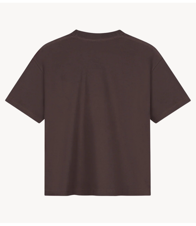OLAF T-shirt RETRO LOGO BOXY TEE CHOCOLATE PLUM