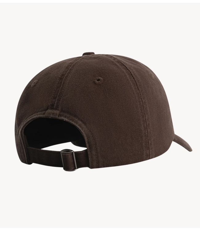 OLAF Pet WASHED SIGNATURE LOGO CAP CHOCOLATEPLUM