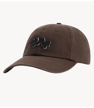 OLAF Pet WASHED SIGNATURE LOGO CAP CHOCOLATEPLUM