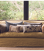 HKLIVING Bank Nomad couch: 244cm, linen, burnt ochre