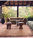 HKLIVING Bank Nomad couch: 244cm, linen, burnt ochre