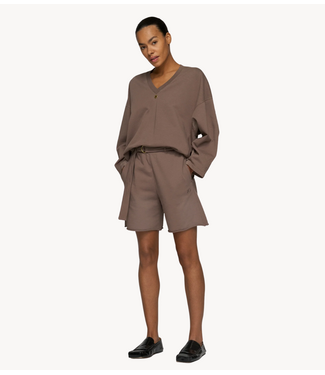 10DAYS Broek belted shorts fleece moonrock