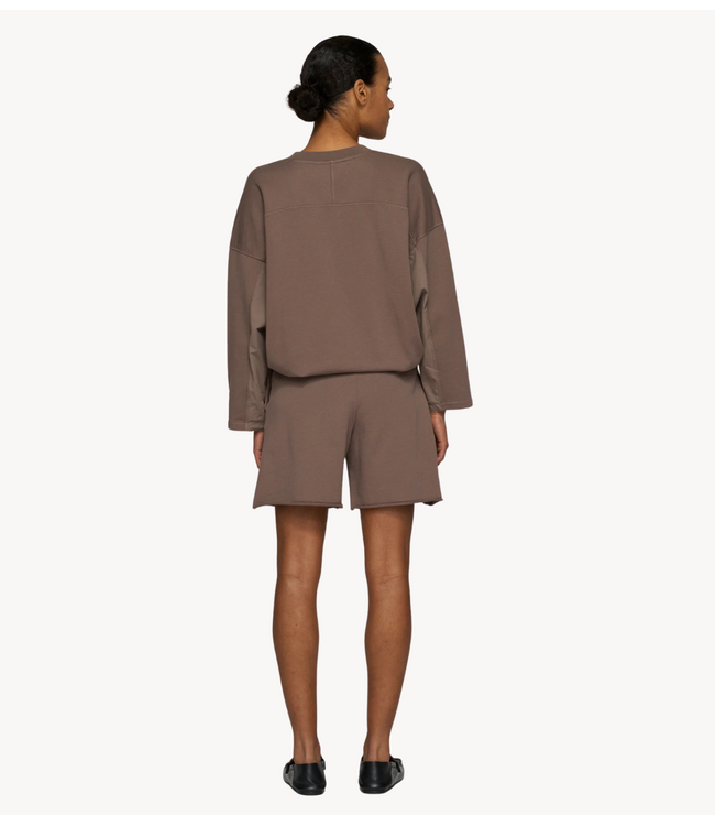 10DAYS Broek belted shorts fleece moonrock
