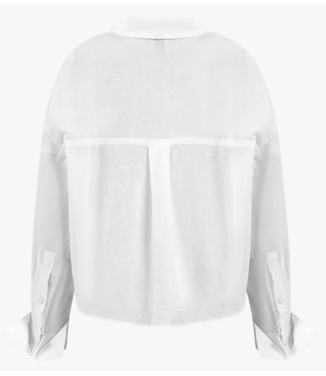 OU. Top Blouse Éclat blanche
