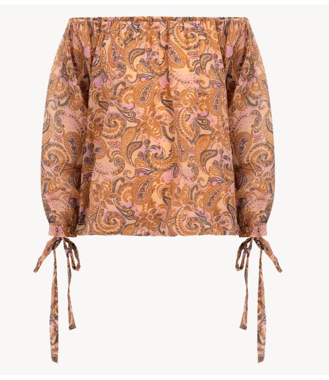OU. Blouse Top Champe Paisley