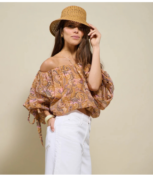 OU. Blouse Top Champe Paisley