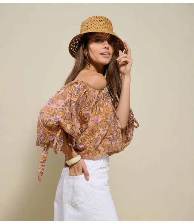 OU. Blouse Top Champe Paisley