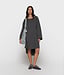10DAYS Jurk jersey logo dress steel blue