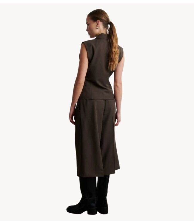 Second Female Broek  Riese Shorts Dark Brown Melange