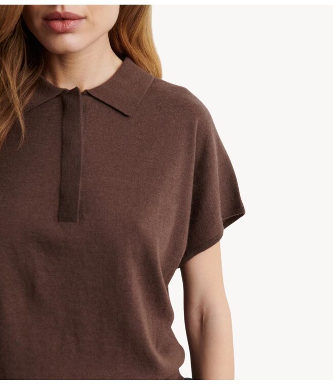 Second Female T-shirt  Claro Knit SS Polo Carafe