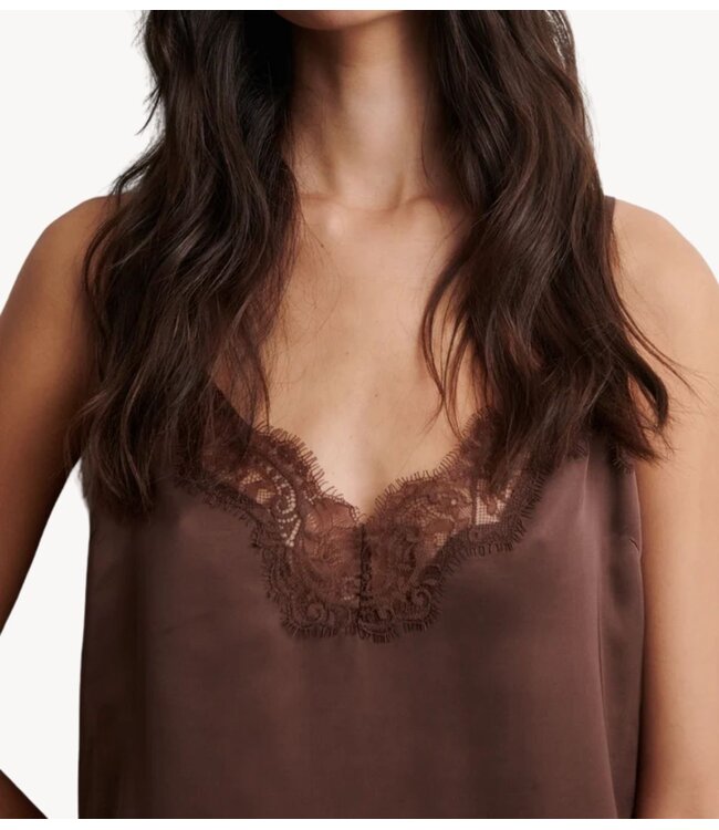 Second Female Top  Laceria Lace Strap Top Carafe