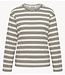 EDITED Shirt Verlee Longsleeve Stripes: Gardenia, Black
