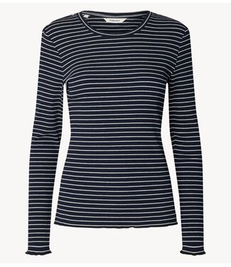 Selected Top SLWANNA LS CREW NECK TEE STR NOOS Dark Sapphire W SNOW WHITE STRIPES