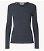 Selected Top SLWANNA LS CREW NECK TEE STR NOOS Dark Sapphire W SNOW WHITE STRIPES