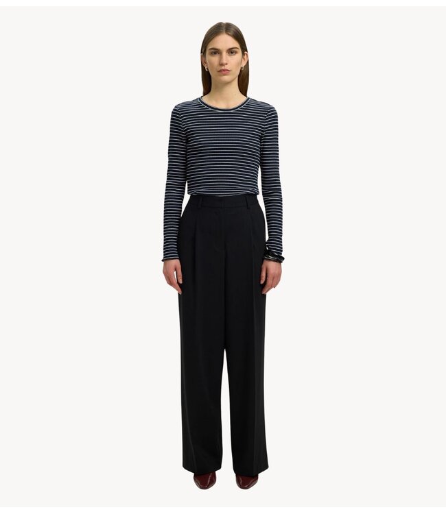 Selected Top SLWANNA LS CREW NECK TEE STR NOOS Dark Sapphire W SNOW WHITE STRIPES