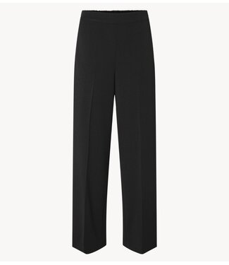 Selected Broek SLWEMMA-TARA MW WIDE PANT NOOS Black