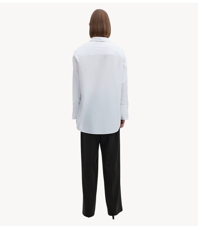 Selected Broek SLWEMMA-TARA MW WIDE PANT NOOS Black