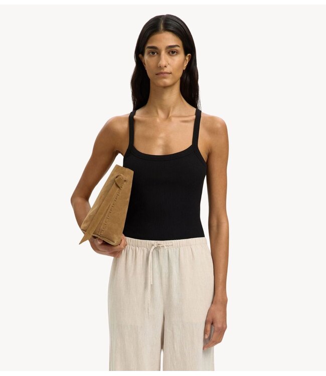 Selected Top SLWCELICA ANNA STRAP TANK TOP NOOS Black