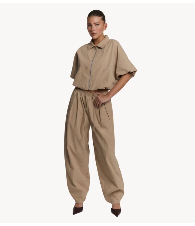 Refined Department Broek ladies woven balloonfit pantalon ROOZE sand