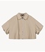 Refined Department Blouse ladies woven cropped blouse zipper INAYA sand