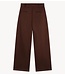 Refined Department Broek ladies knitted wide leg pantalon PUCK choc brown