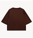 Refined Department T-shirt ladies knitted v-neck t-shirt DOLLA choc brown