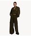 Refined Department Broek ladies woven wide leg cargo pants MILA army