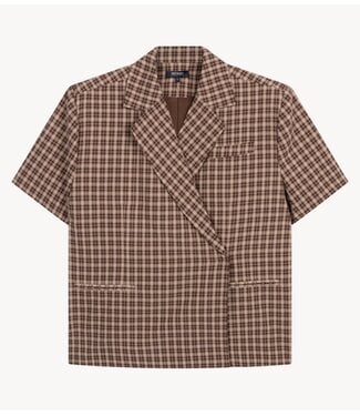 Refined Department Shirt ladies woven oversized closure top ELLA check
