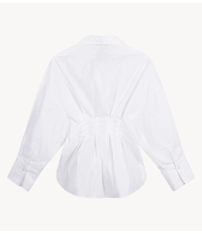Refined Department Blouse ladies woven taillered blouse GUUSJE white