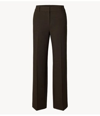Selected Broek SLWRITA MW WIDE PANT MEL NOOS Delicioso