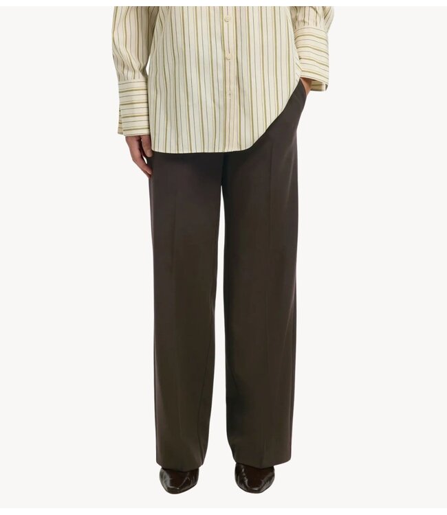 Selected Broek SLWRITA MW WIDE PANT MEL NOOS Delicioso