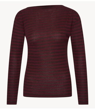 BY-BAR Shirt leya melange stripe top pecan