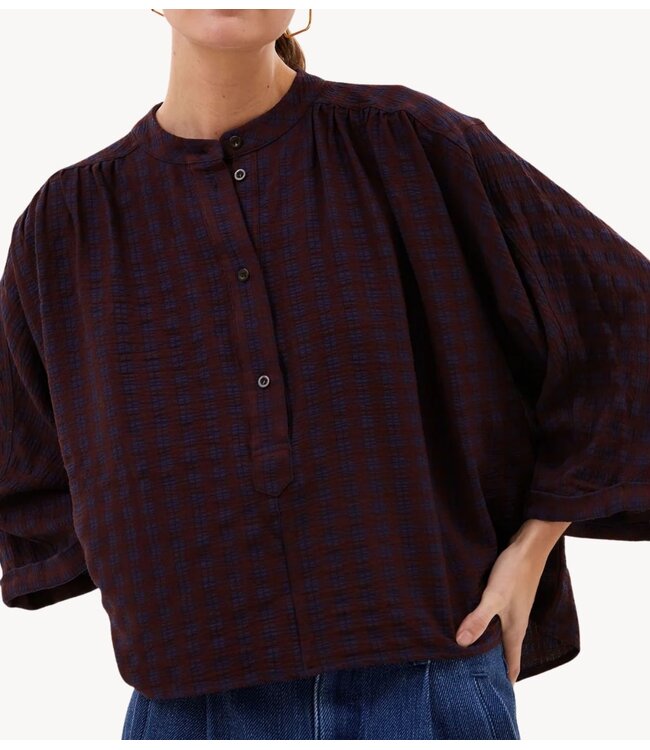 BY-BAR Blouse jess blouse wine check
