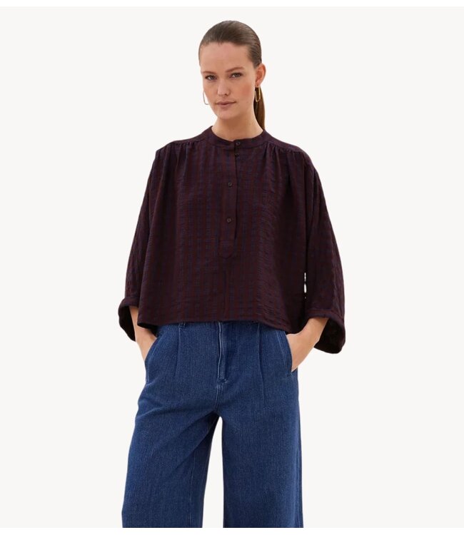 BY-BAR Blouse jess blouse wine check