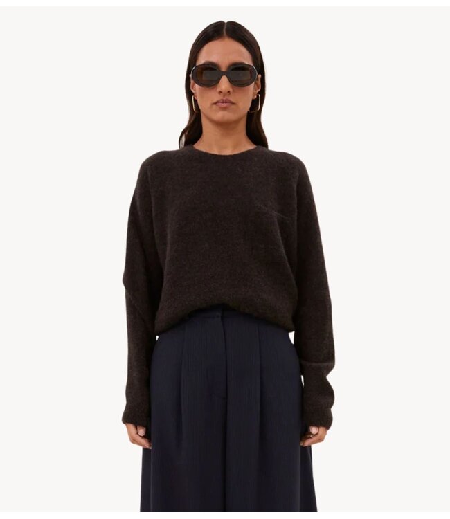 BY-BAR Trui polly pullover deep brown