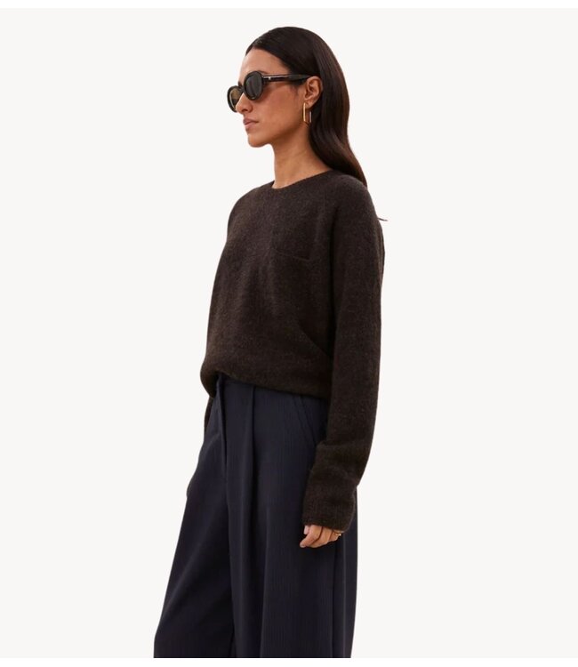 BY-BAR Trui polly pullover deep brown
