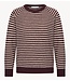 BY-BAR Trui sally stripe pullover burgundy crush stripe