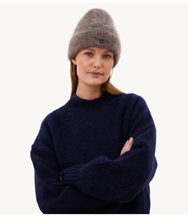 BY-BAR Muts logo norton beanie dark biscuit