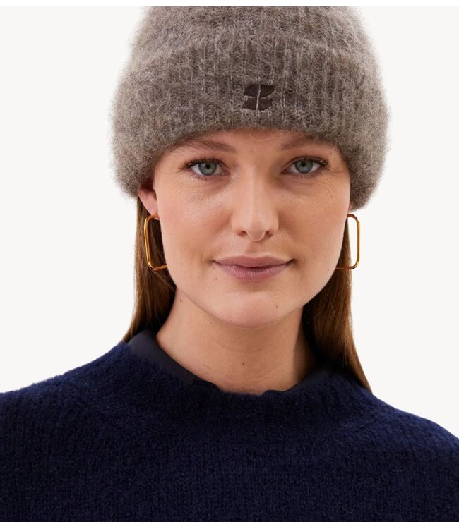 BY-BAR Muts logo norton beanie dark biscuit