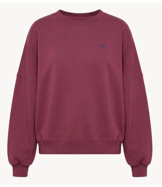 BY-BAR Trui malyn logo sweater burgundy crush