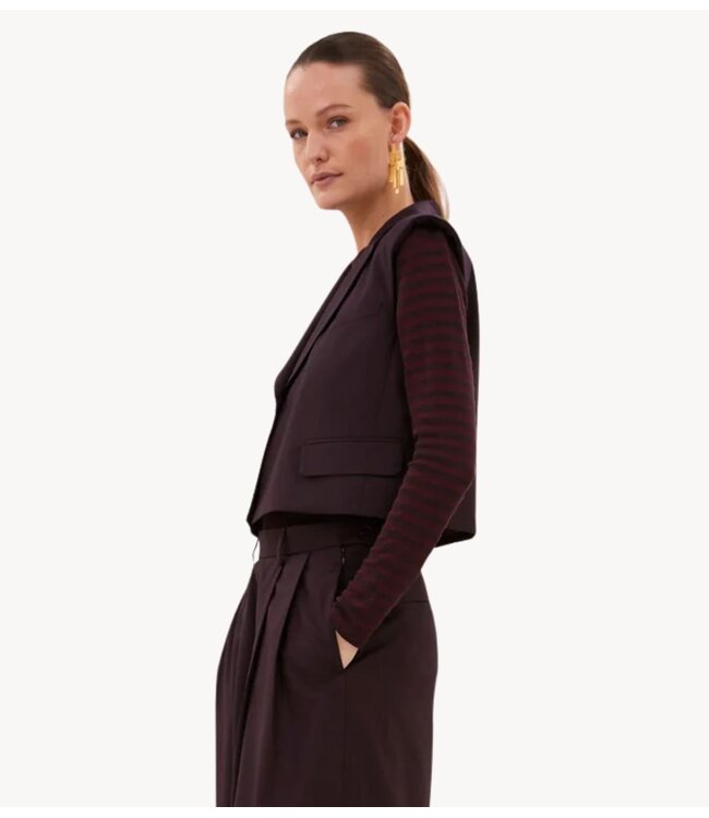 BY-BAR Gilet bobi gilet dark wine